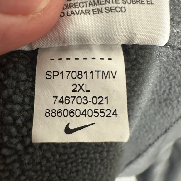 Nike Golf Therma-FIT 1/4 Zip Fleece Pullover Jacket Gray Mens Size 2XL - Picture 6 of 9